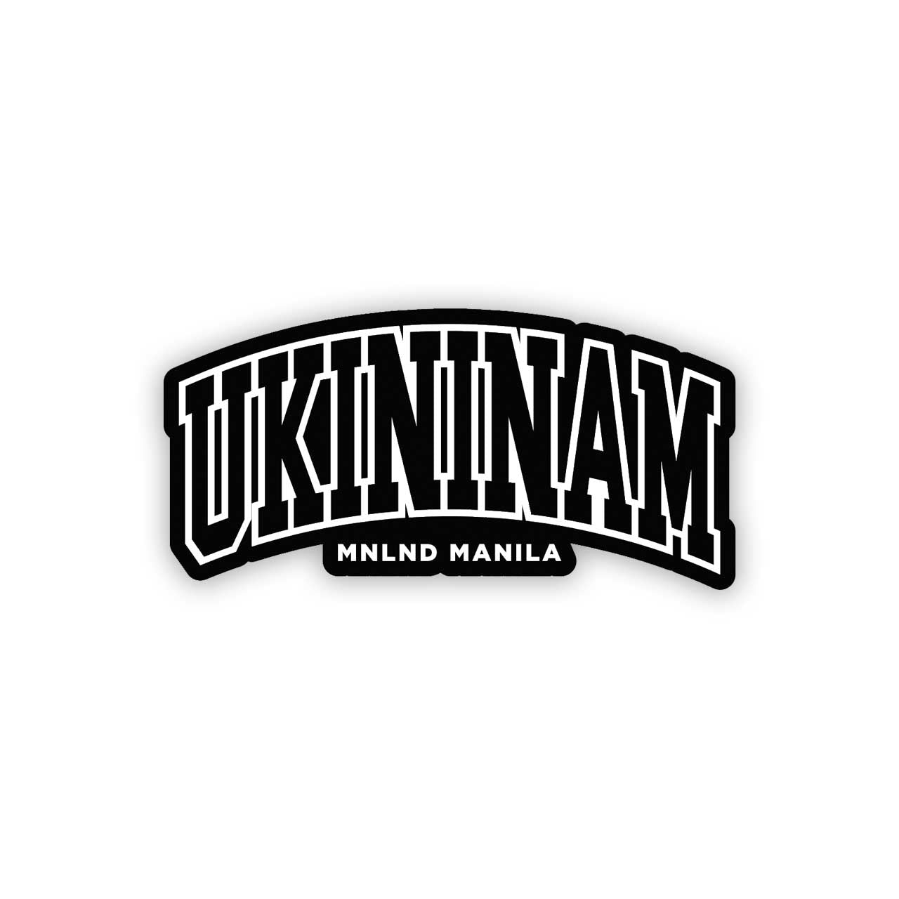 Ukininam - Black - 4 inch sticker